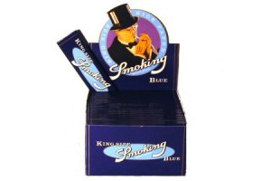 Papírky SMOKING BLUE King Size, 33ks v balení, box 50ks