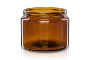 Skleněná dóza, hnědé sklo, 500ml