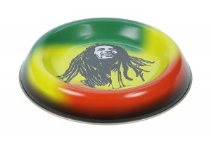 Kovový popelník Bob Marley