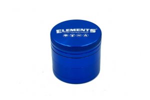 Kovová drtička Elements, průměr 62mm, 4-dílná, modrá