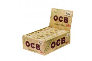 Rolovací papírky OCB Organic Hemp Rolls, 4m, box 24ks