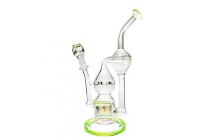 Skleněný bong Pure Glass Infinity Turbine Inline Green