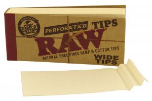 Filtry RAW - široké, nebělené, perforované 50ks v balení